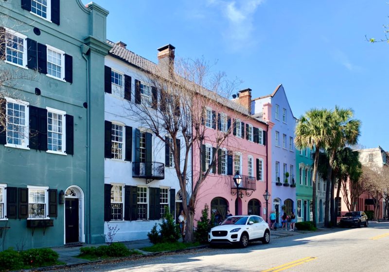 Rainbow row in Charleston